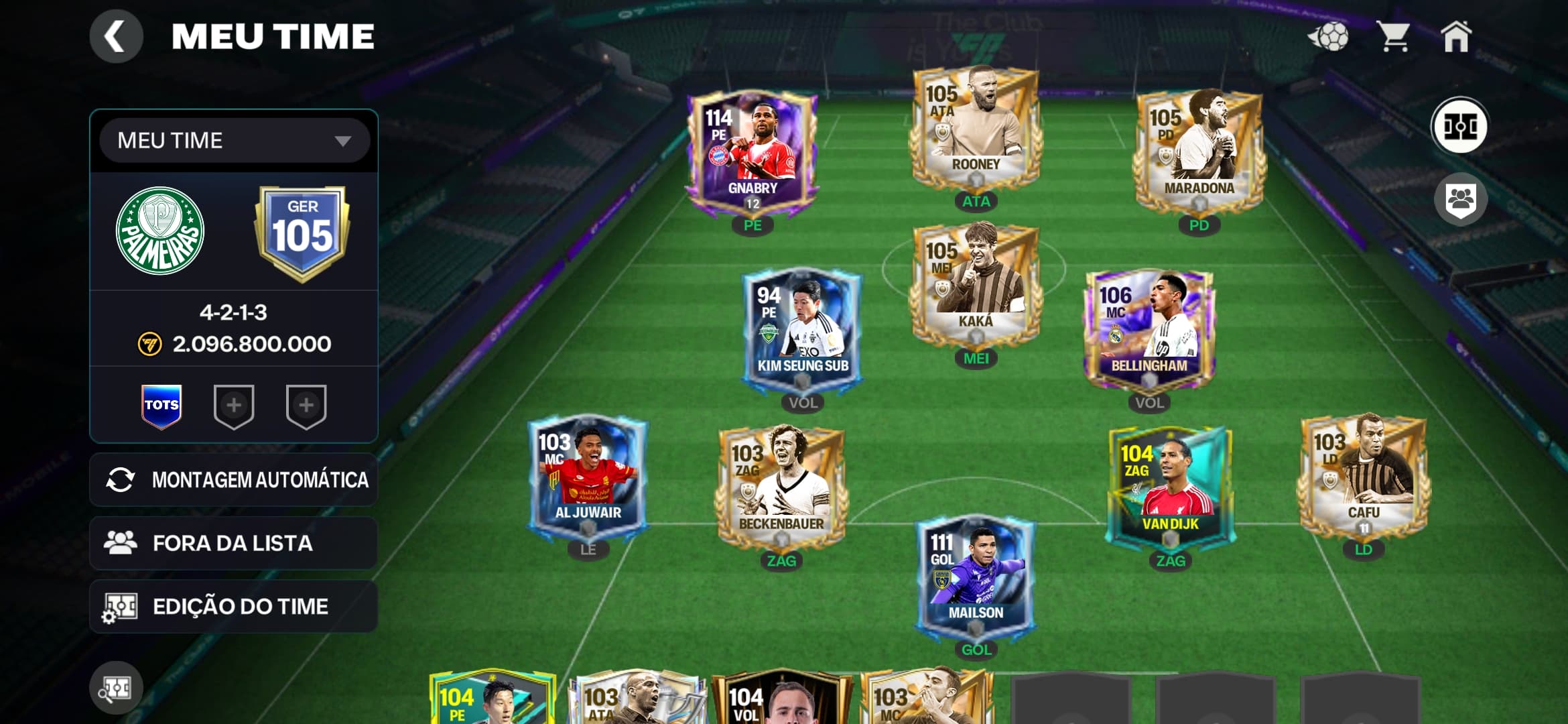 Conta de FC mobile
