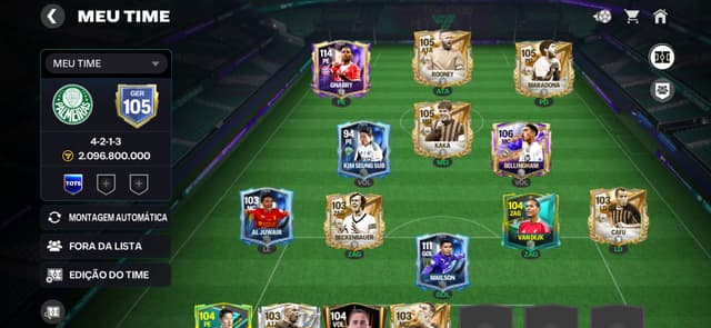 Conta de FC mobile