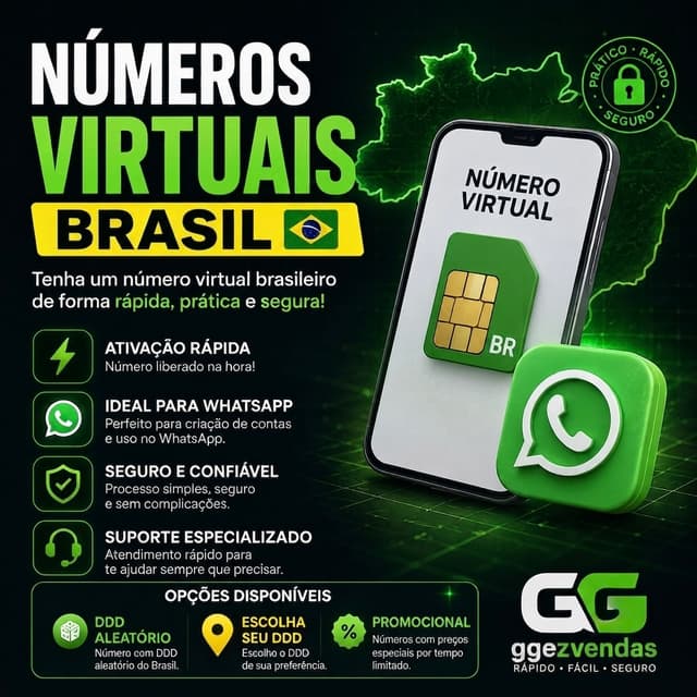 🇧🇷 Números Virtuais BR | Ativação Rápida e Segura