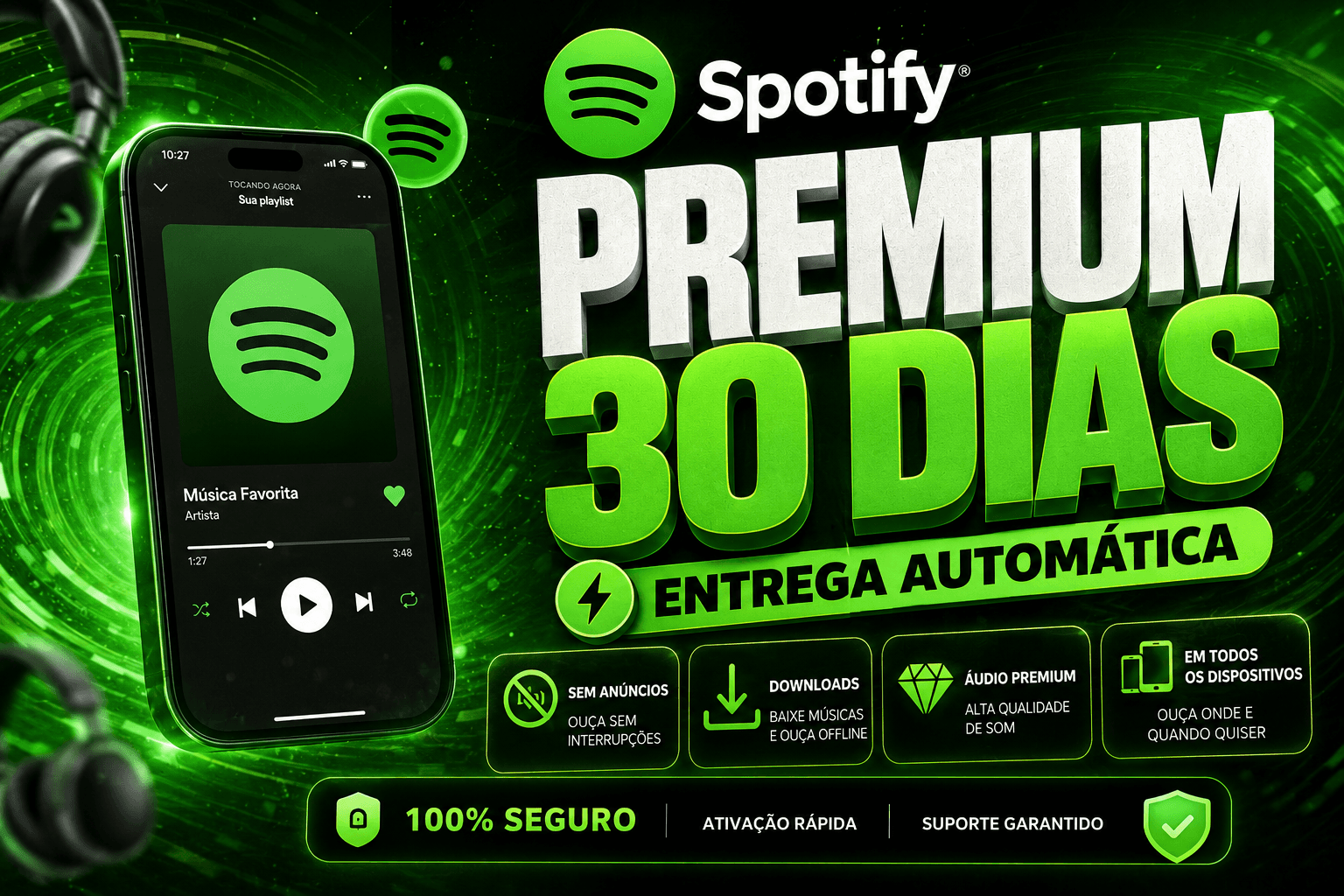 SPOTIFY PREMIUM 30 DIAS (ENTREGA AUTOMÁTICA)