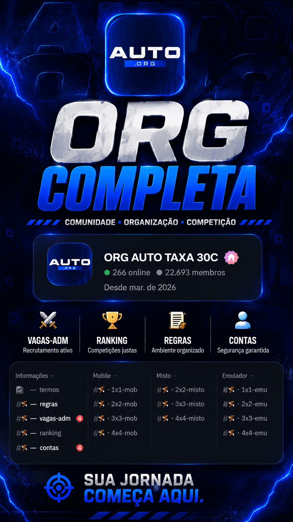 org completa com bot e dc prontos apenas 50$
