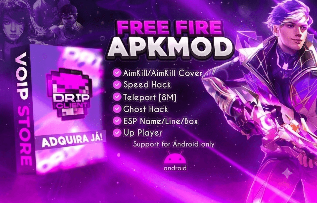 Adquira Já! APK Mod FF com AimKill e Teleport – Melhor Preço na VOIP STORE💎