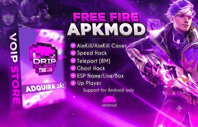 Adquira Já! APK Mod FF com AimKill e Teleport – Melhor Preço na VOIP STORE💎
