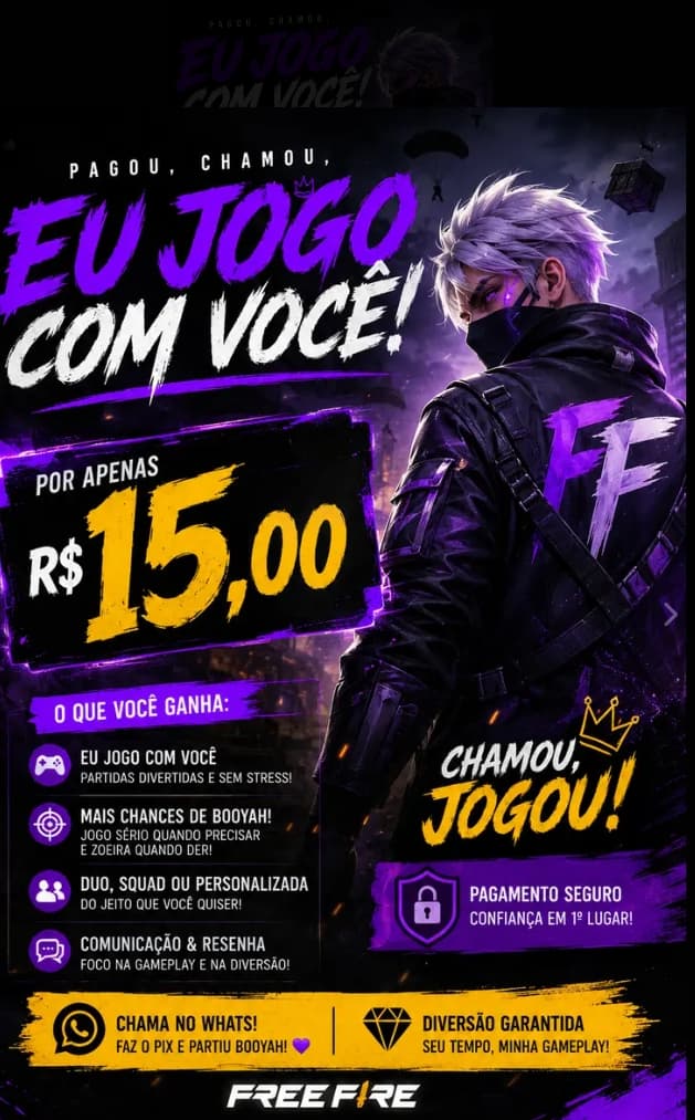 Jogo com você por 3 horas fixo, por apenas 15$