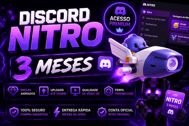 🚀 | LINK NITRO DISCORD 3 TRIMENSAL E MENSAL | entrega manual | 🚀