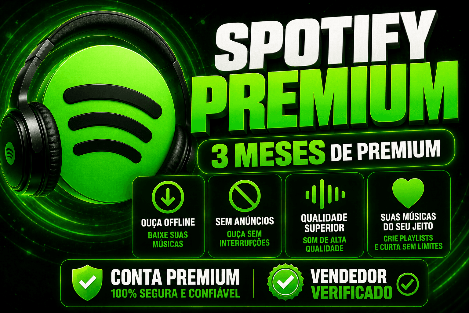 SPOTIFY PREMIUM 3 MESES (ENTREGA AUTOMÁTICA)