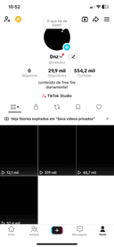 conta de tik tok com o nicho de clips de free fire 350$ - imagem 1