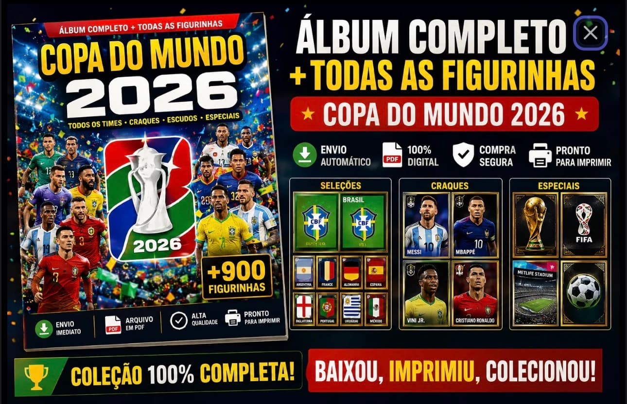 COPA DO MUNDO 2026 – ALBÚM COMPLETO + TODAS FIGURINHAS EM PDF