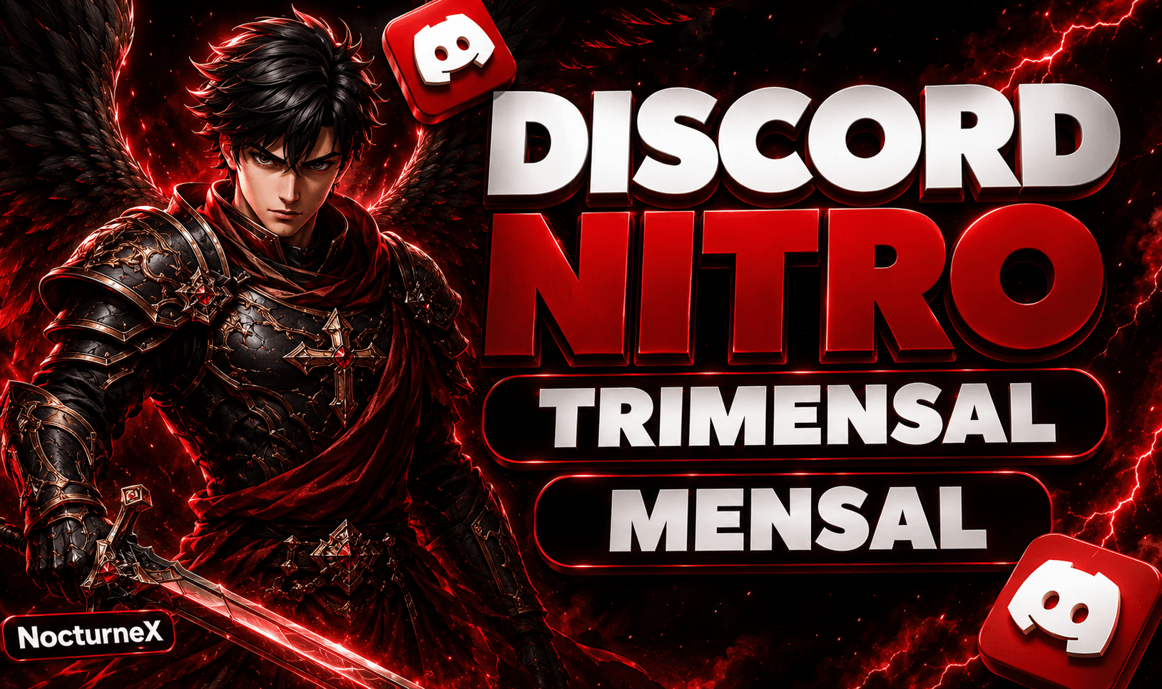 NITRO DISCORD TRIMENSAL + MENSAL (gift)