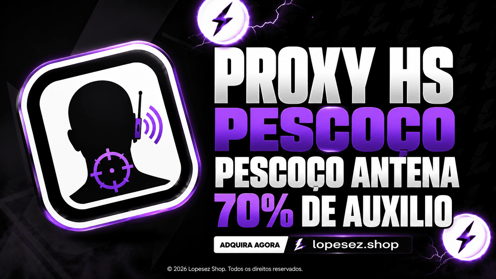 Proxy Hs pescoço, pescoço antena, 70% de auxílio hs.