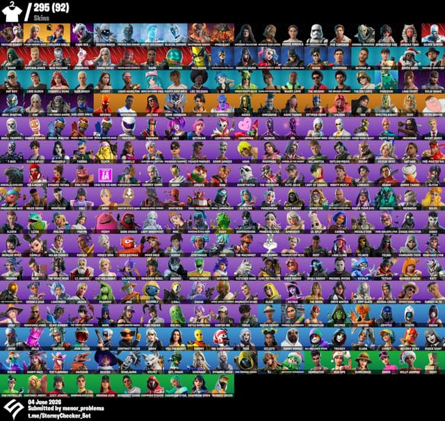 Conta fortnite com quase 300 skins