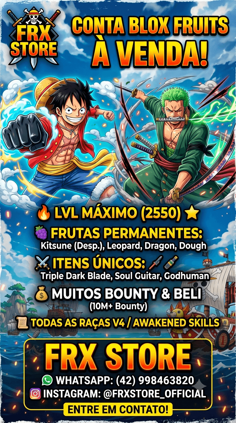 Conta de blox fruits completa com gás e várias. Fruta mais yama e espadas lendária god human level máximo chance única preço abaixo do ela vale vendedor de confiança talvez mas a koko de brinde