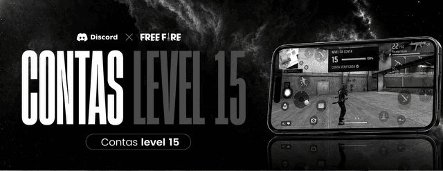 Contas freefire Level 15 ao 29